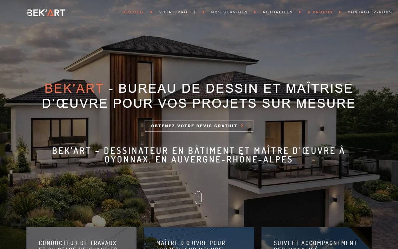 Aperçu du site web de Bek'art